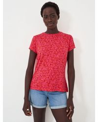 Crew - Cotton Blend Floral T-shirt - Lyst