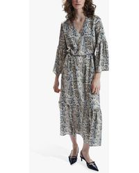 James Lakeland - Python Print Belted Midi Dress - Lyst