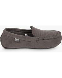 Totes - Airtex Suedette Moccasin Slippers - Lyst