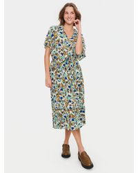 Saint Tropez - Didi Abstract Print Midi Shirt Dress - Lyst