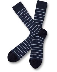 Charles Tyrwhitt - Cotton Blend Ribbed Stripe Socks - Lyst