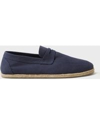 Crew - Canvas Espadrille Loafers - Lyst