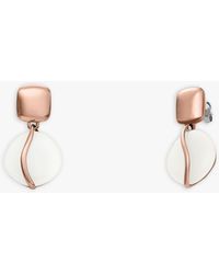 Skagen - Stone Glass Drop Earrings - Lyst