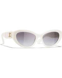 Chanel - Cat Eye Sunglasses Ch5513 White/grey Gradient - Lyst