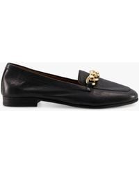 Dune - Goldsmith Leather Chain Detail Loafers - Lyst