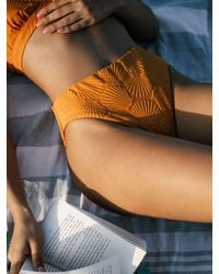 Chelsea Peers - Jacquard Shell Reversible High Waist Bikini Bottoms - Lyst