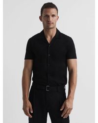 Reiss - Caspa Cuban Collar Short Sleeve Shirt - Lyst