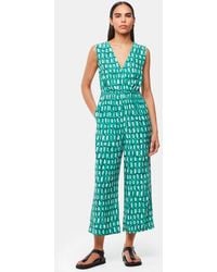 Whistles - Lorna Smudged Link Print Cropped Jumpsuit - Lyst