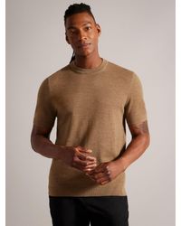 Ted Baker - Senti Wool Short Sleeve Knitted T-shirt - Lyst