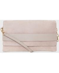 Hobbs - Honour Suede And Leather Clutch Bag - Lyst