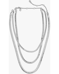Hush - Aster Snake Chain Layered Necklace - Lyst
