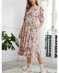 Baukjen - Jessica Floral Print Midi Dress - Lyst