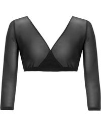 Gina Bacconi - Mesh Long Sleeve Under Top - Lyst