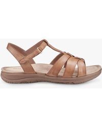 Hotter - Rainer Wide Fit T-bar Leather Sandals - Lyst