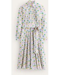 Boden - Amy Lemon Grove Print Midi Cotton Shirt Dress - Lyst