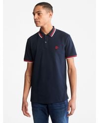 Timberland - Short Sleeve Tipped Pique Polo Shirt - Lyst