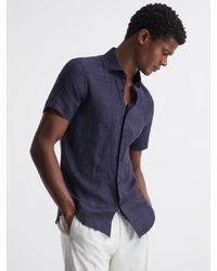 Reiss - Holiday Regular Fit Linen Shirt - Lyst