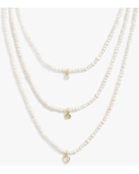 COACH - Freshwater Pearl & Cyrstal Triple Layered Necklace - Lyst