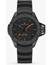 Hamilton - H77845330 Khaki Navy Frogman Automatic Rubber Strap Watch - Lyst
