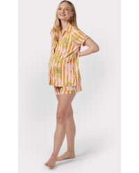 Chelsea Peers - Maternity Palm Stripe Short Pyjamas - Lyst