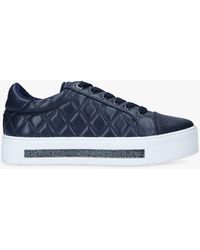 carvela white and gold trainers