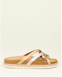 Brakeburn - Metallic Multi Strap Sandals - Lyst