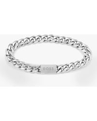 BOSS - Boss Curb Chain Bracelet - Lyst