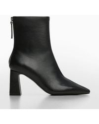 Mango - Limo Faux Leather Zip Up Ankle Boot - Lyst