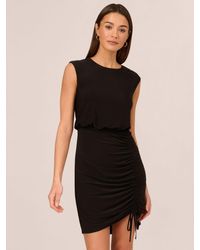 Adrianna Papell - Adrianna By Tie Ruched Mini Dress - Lyst