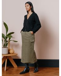 Albaray - Cord Utility Organic Cotton Midi Skirt - Lyst