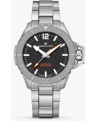 Hamilton - H77815130 Khaki Navy Frogman Automatic Bracelet Strap Watch - Lyst
