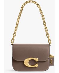 COACH - Idol Leather Flapover Chain Strap Shoulder Bag - Lyst