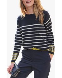 Pure Collection - Nautical Stripe Cashmere Jumper - Lyst