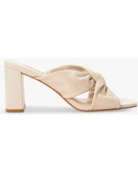 Dune - Wide Fit Maizing Soft Leather Twist Strap Mules - Lyst