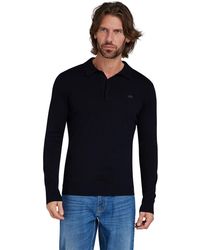 Raging Bull - Classic Knitted Long Sleeve Polo Shirt - Lyst