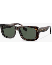 Burberry - Be4376u Jarvis Rectangular Sunglasses - Lyst