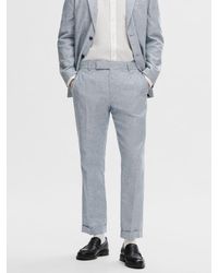 SELECTED - Anton Linen Blend Suit Trousers - Lyst