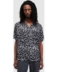 AllSaints - Leopaz Leopard Print Relaxed Fit Shirt, - Lyst