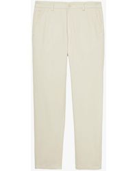 Sisley - Slim Fit Cotton Twill Trousers - Lyst