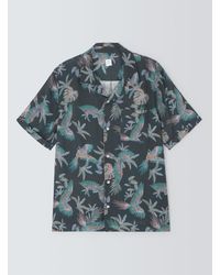John Lewis - Linen Bird Print Short Sleeve Beach Shirt - Lyst