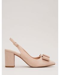 Phase Eight - Suede Bow Detail Slingback Court Shoes - Lyst