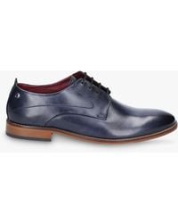 Base London - Script Washed Leather Derby Shoes - Lyst
