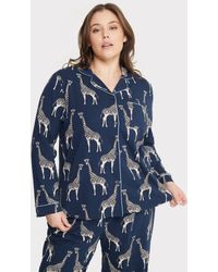Chelsea Peers - Curve Organic Cotton Blend Giraffe Print Shorts Pyjama Set - Lyst