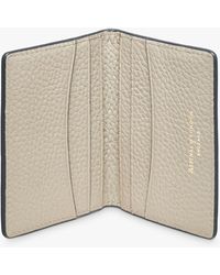 Aspinal of London - Double Fold Pebble Leather Credit Card Case - Lyst