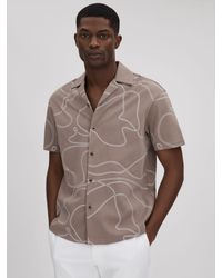 Reiss - Menton Short Sleeve Swirl Shirt - Lyst