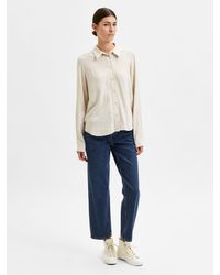 SELECTED - Viva Linen Blend Shirt - Lyst