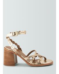 See By Chloé - Kaddy Leather Circle Strap Sandals - Lyst