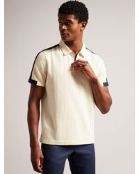 Ted Baker - Abloom Short Sleeve Zip Polo Top - Lyst