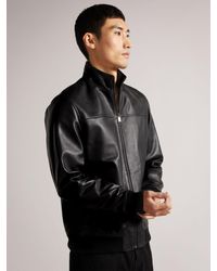 Ted Baker - Leather Bomber Jacket - Lyst