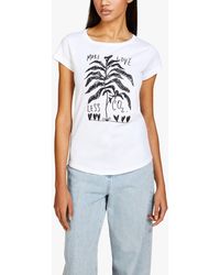 Sisley - Organic Cotton Slim Fit T-shirt - Lyst